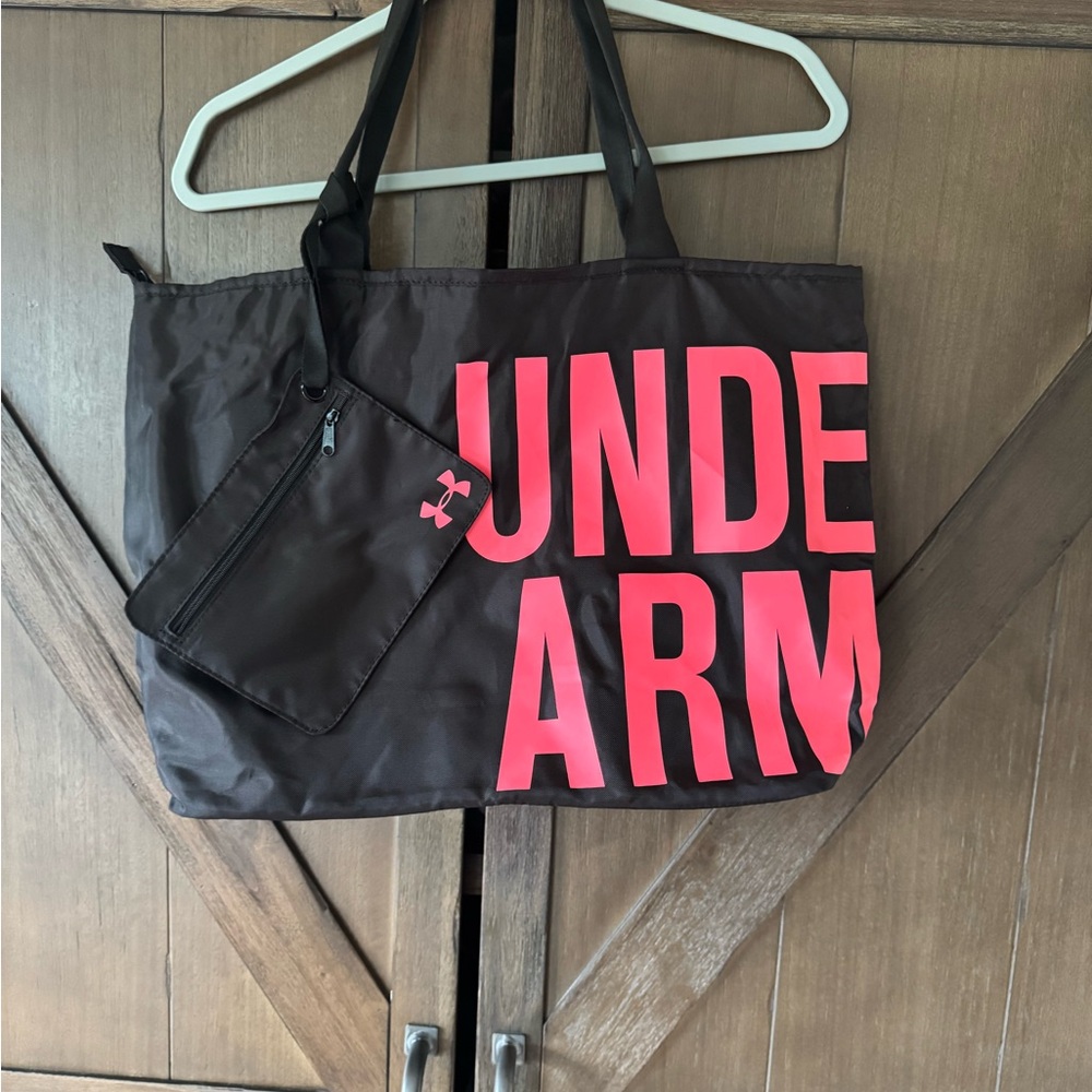 Under Armour Black and Pink Tote Bag for Versatile Use